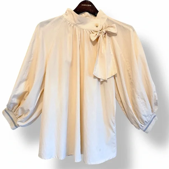 Summum Australia ecru top size 42 (Medium), lightweight batist cotton blend - Picture 2 of 15